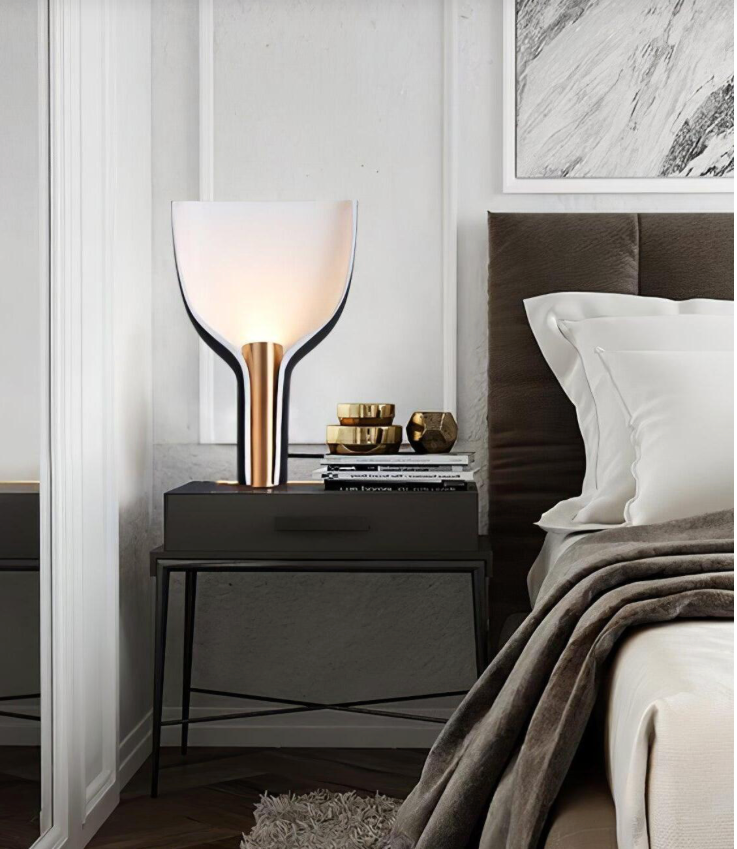 Chrome Blossom Table Lamp