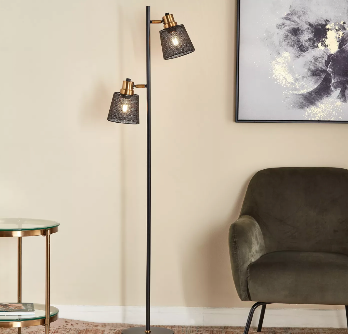 Urban Luxe Dual-Shade Floor Lamp